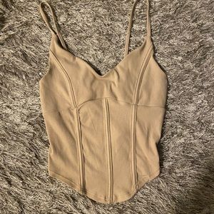 tan crop top (tank)